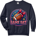 Football Game Day Girl Womens Bow Team Fan Supporter Season Comfort Colors Adult Sweatshirt