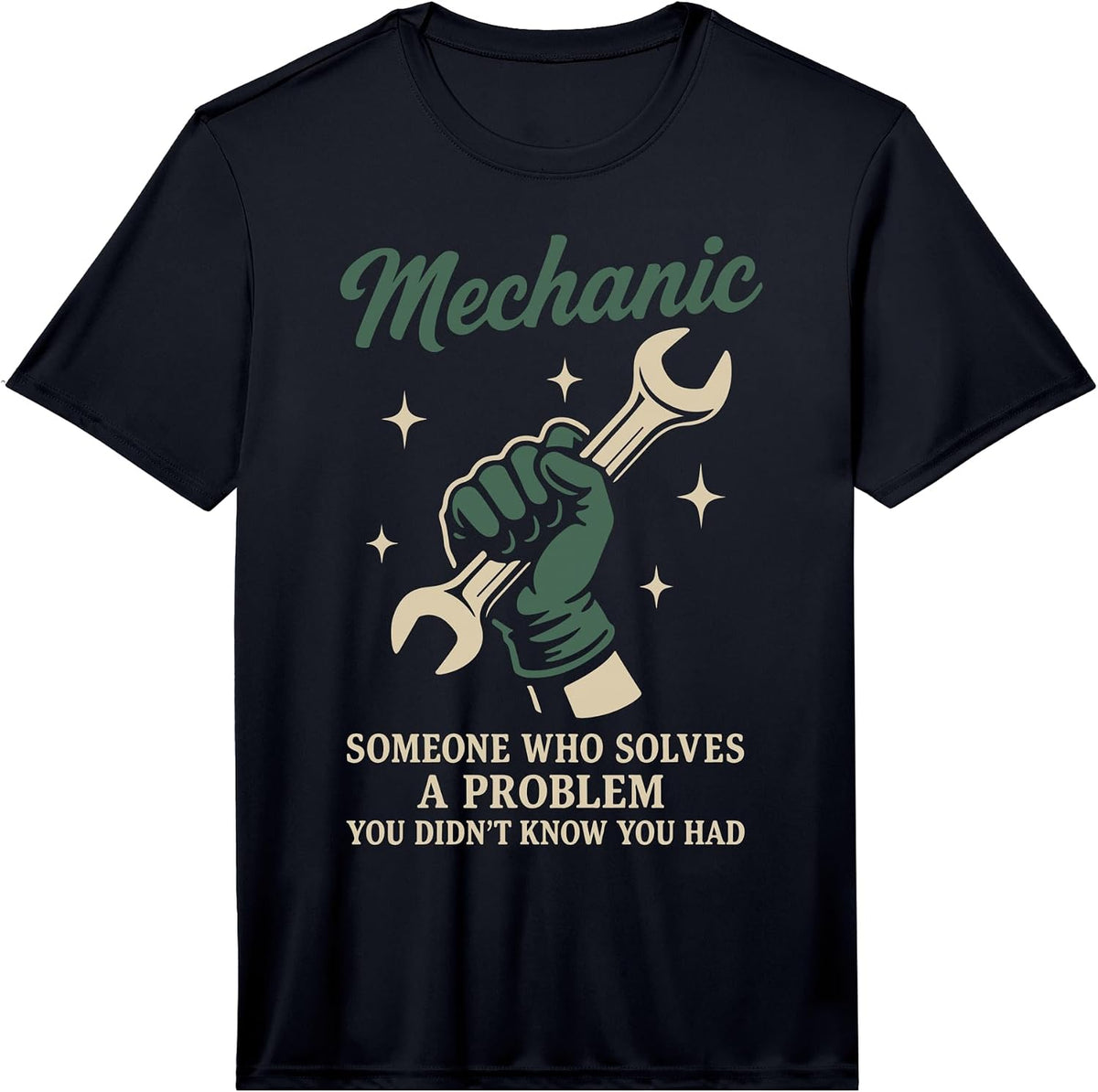 Mens Mechanic Problem Solver Garage Funny Saying Performance T-Shirt