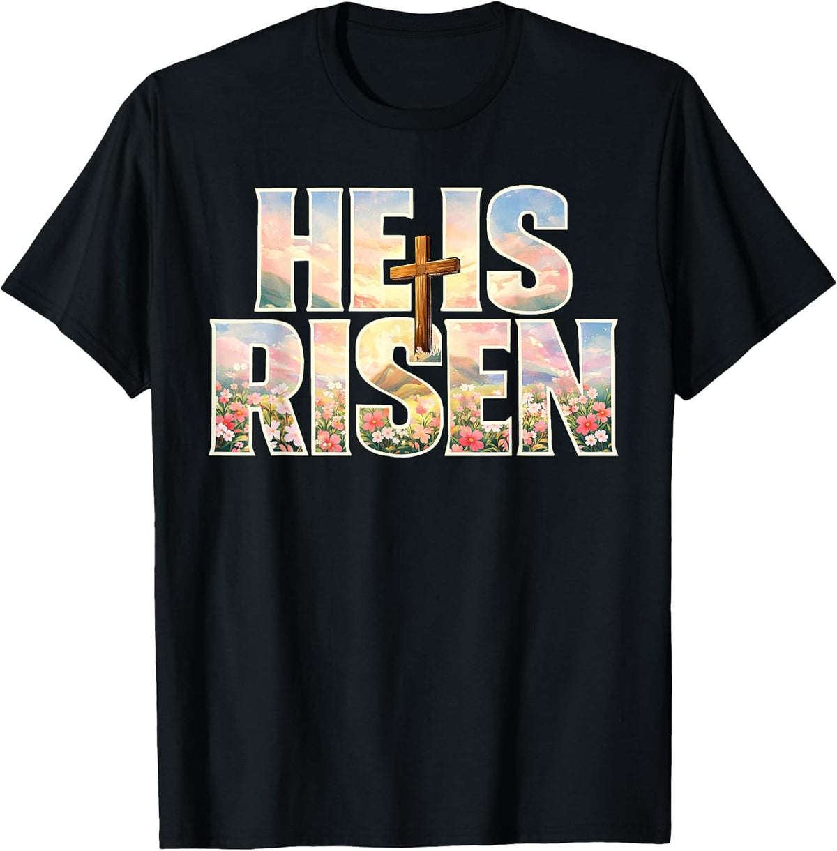Christian Easter He is Risen Cross Jesus Religious for Women Unisex