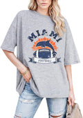 Football Shirts for Women Game Day Sport Fan Oversized Short Sleeve T-Shirt