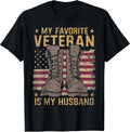 Veteran Wife Husband USA Veterans Day US Army Veteran Women T-Shirt