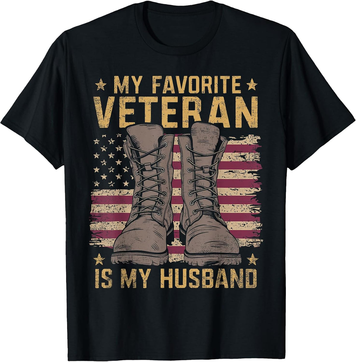 Veteran Wife Husband USA Veterans Day US Army Veteran Women T-Shirt