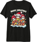 Christmas Pajamas Sloth Merry Christma Funny Christmas Sloth Premium Tri-blend T-Shirt