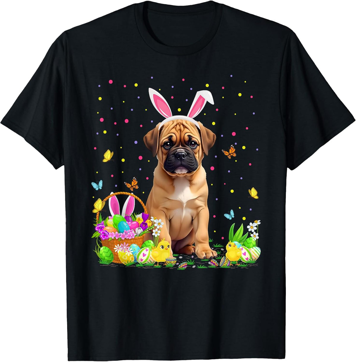Bullmastiff Dog Easter Egg Hunt Bunny Ear Bullmastiff Easter Unisex