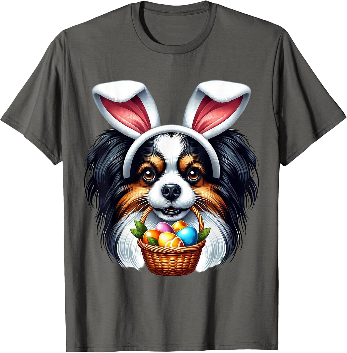 Cute Bunny Ear Papillion Dog Easter Eggs Owner Lover Mom Dad Unisex
