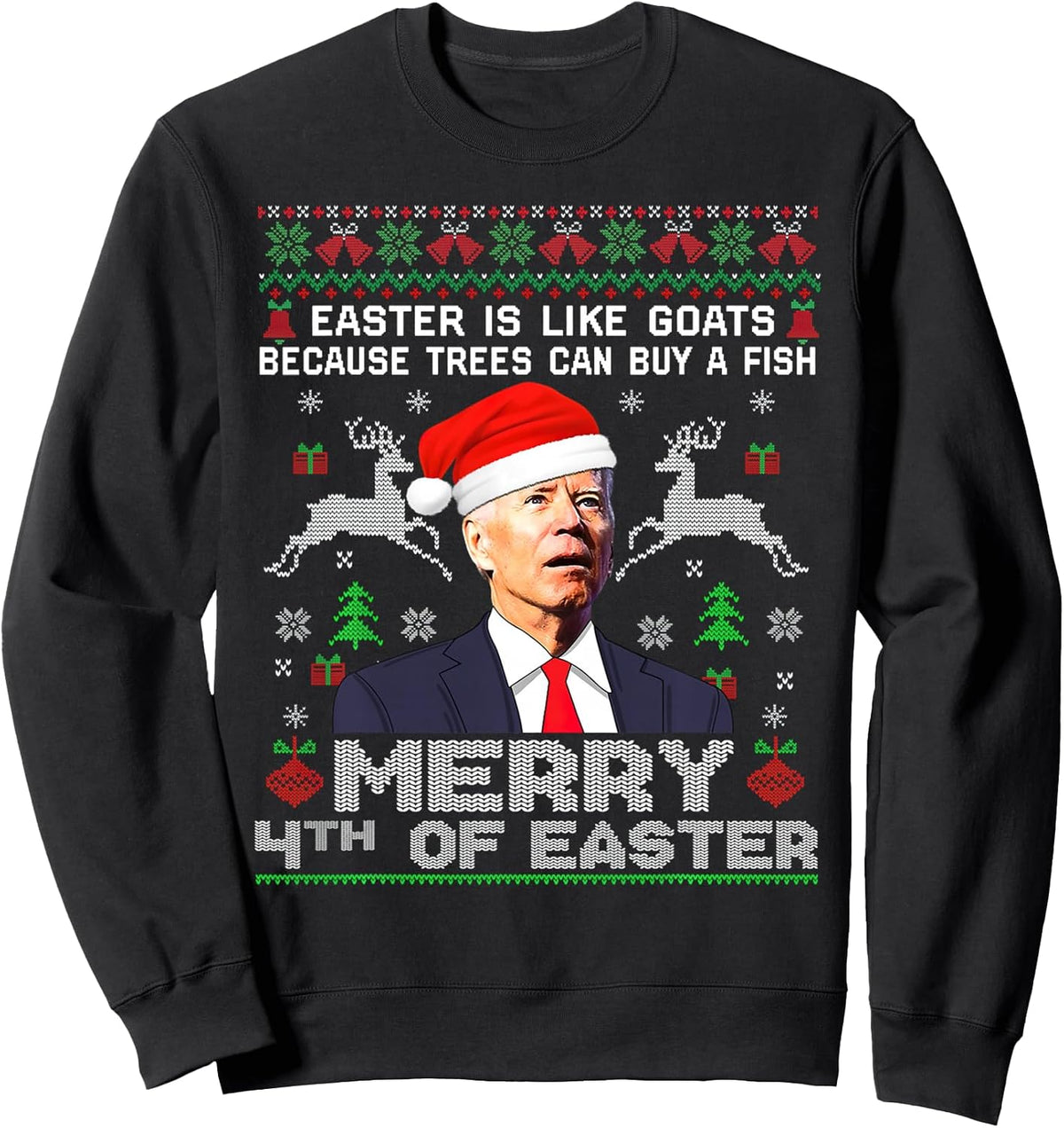 Merry 4th Of Easter Funny Joe Biden Christmas Ugly