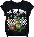Boys Easter Shirt Toddler Bunny Rabbit & Egg Hunt Graphic s Kids Happy Easter Lettering Tops 2026 (3T-10T)