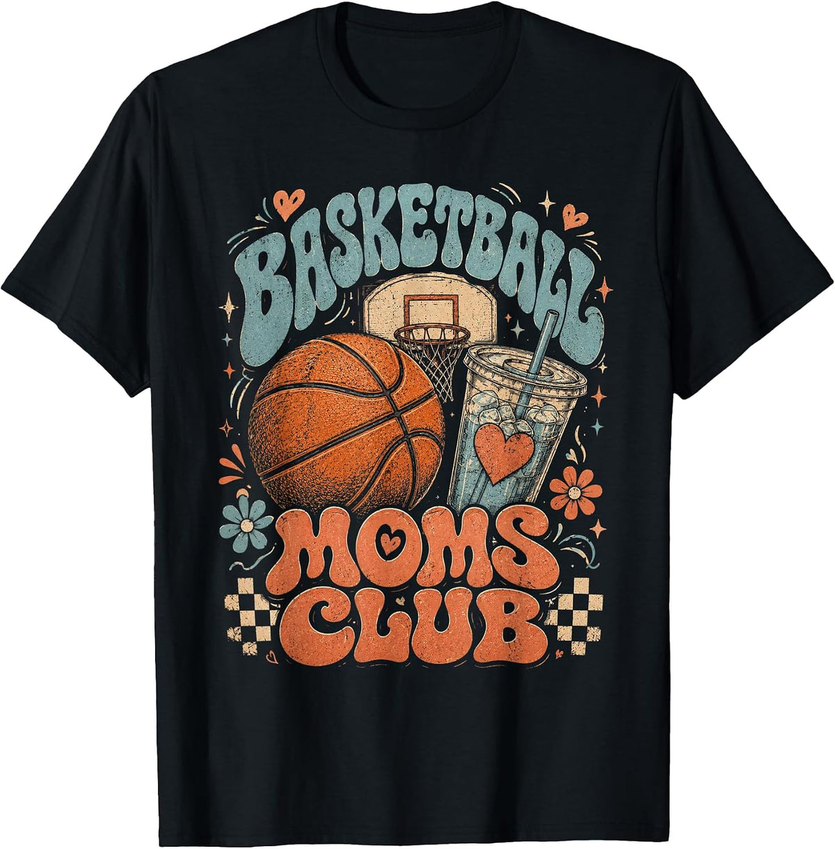Basketball Moms Club Vintage Sports Mom Game Pride T-Shirt