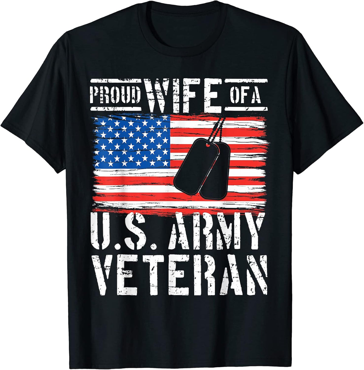 Proud Wife Of A U.S. Army Veteran Day US Flag