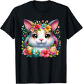Easter Bunny Floral Rabbit Egg Hunt Sunday Christian Holiday Unisex