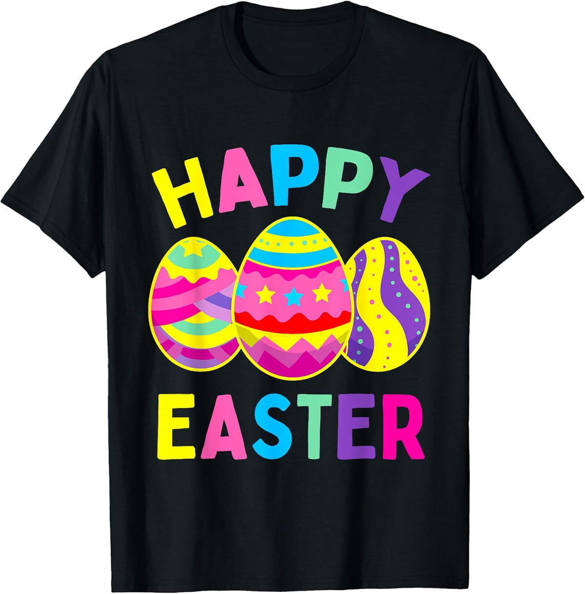 Happy Easter Day, Cute Colorful Egg Hunting Women Boys Girls Unisex