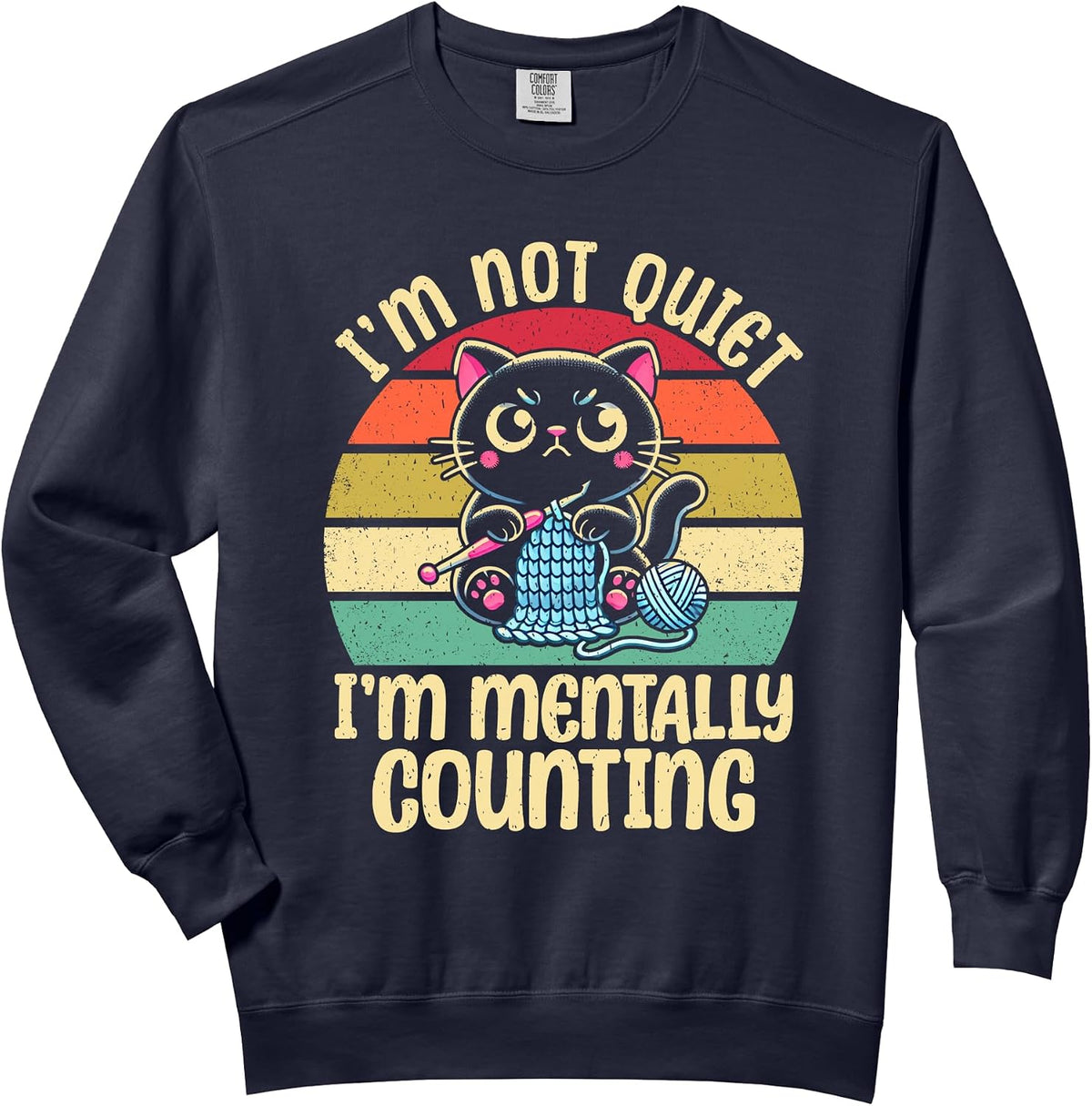 Funny Crochet Lover Crocheter Crochet meme Comfort Colors Adult Sweatshirt