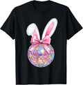 Easter Day Disco Ball Bunny Ears Coquette Bow Girls Women Unisex