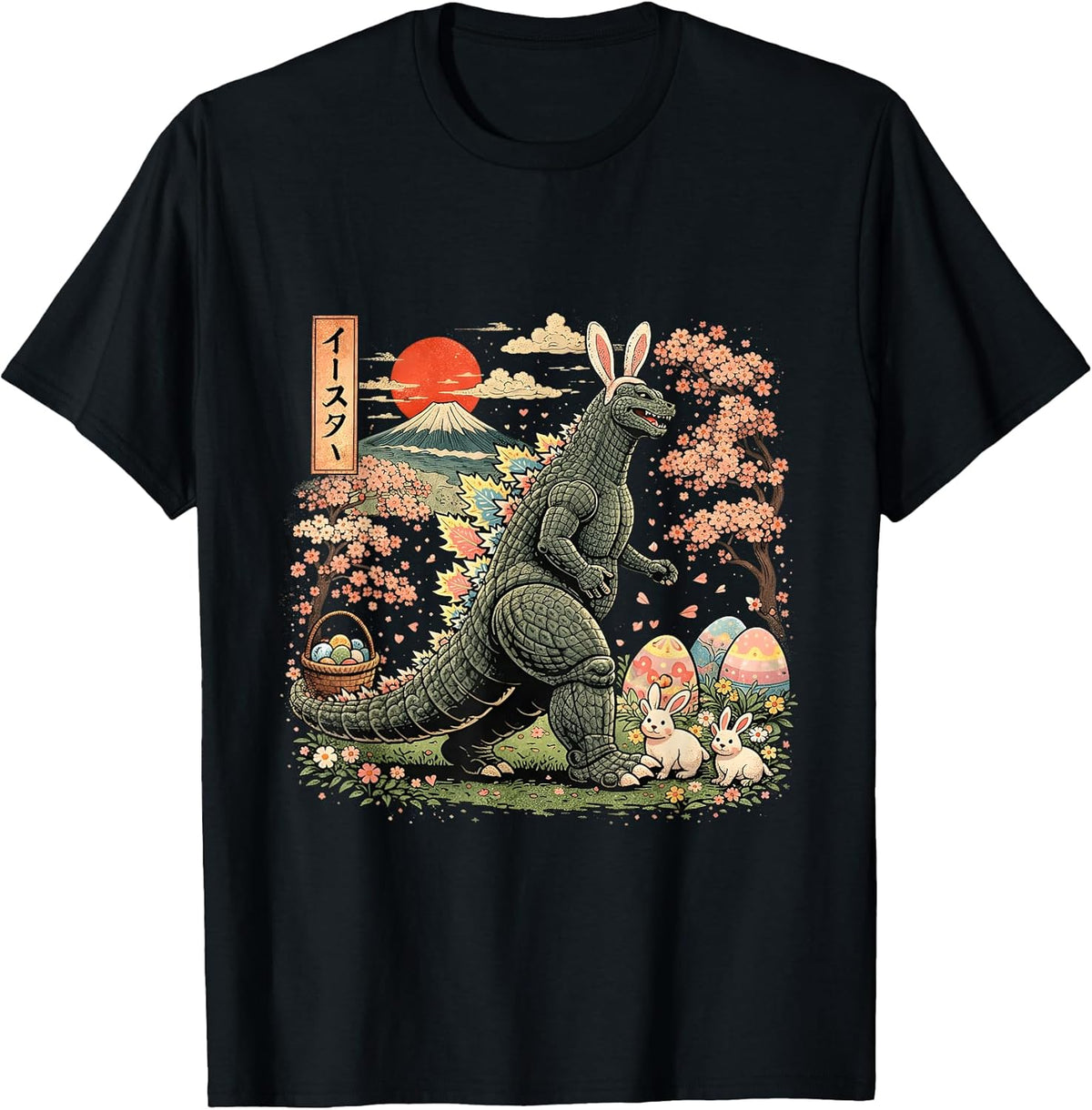 Easter Dino Monster Bunny Japan Spring Art Unisex