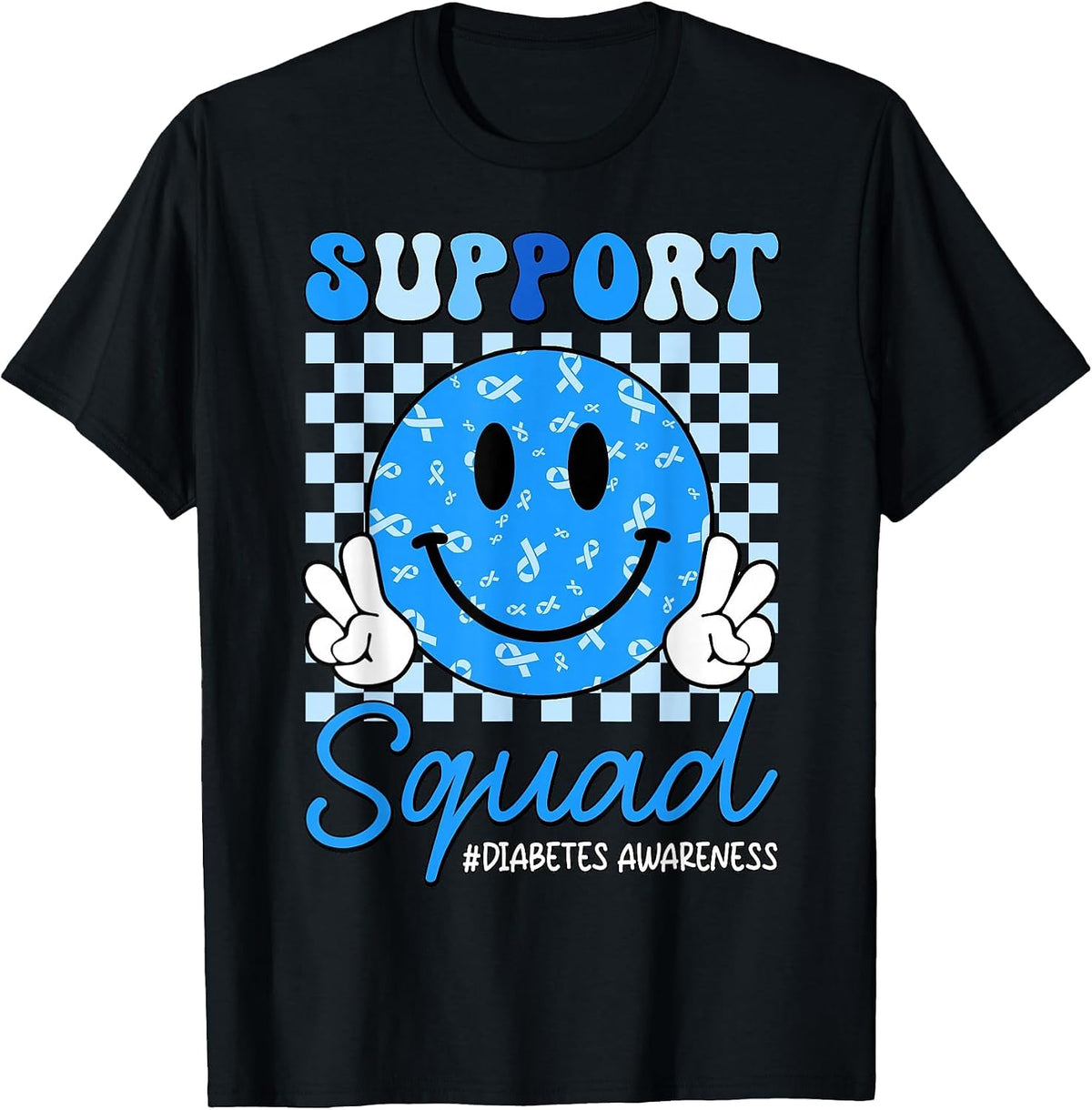 in November We Wear Blue Diabetes Awareness Support Squad T-Shirt