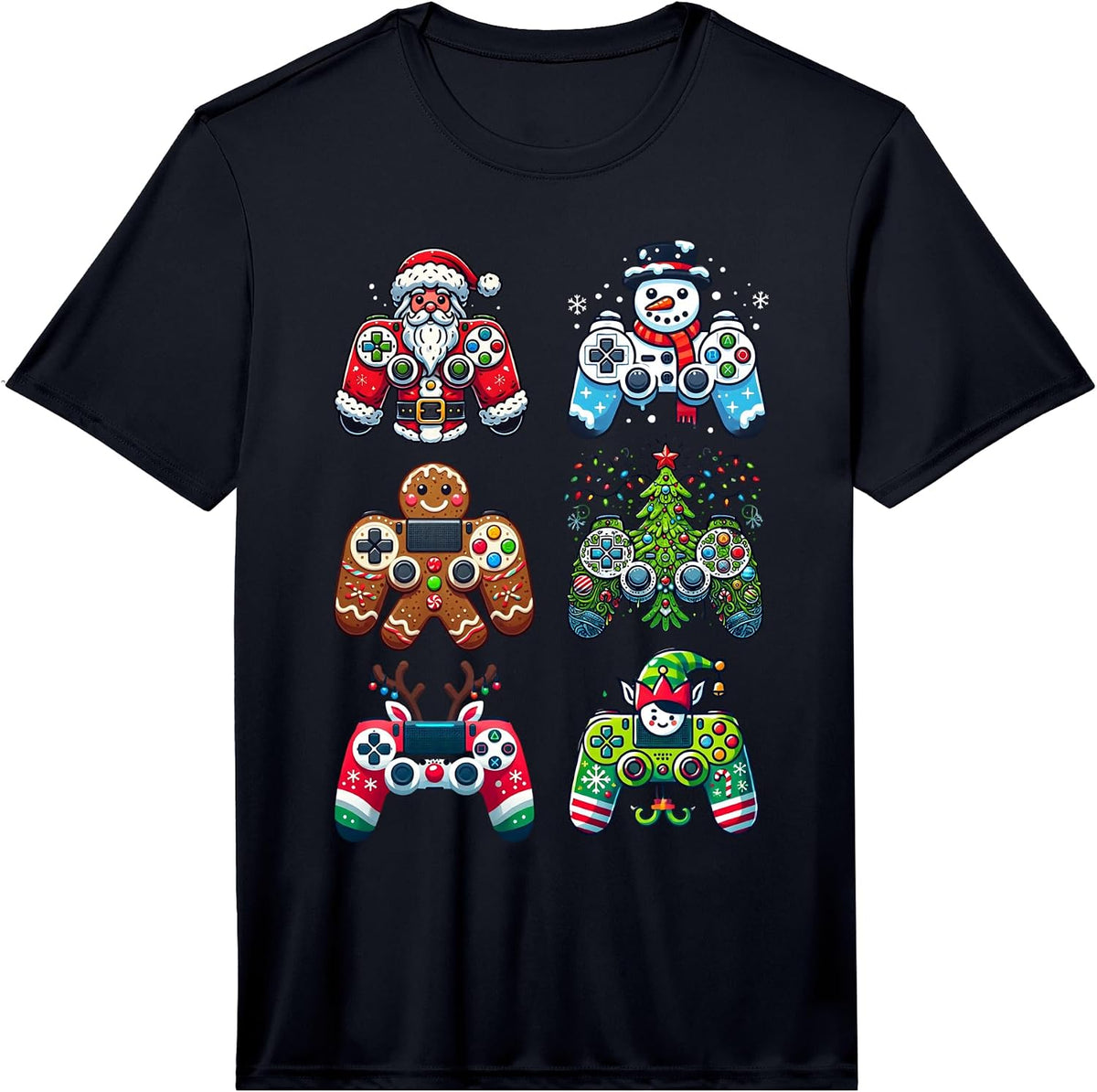 Christmas Gaming Controllers Santa Elf Xmas Christmas Gamer Performance T-Shirt