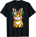 Cute Bunny Face Floral Easter Day Women Girls Happy Easter Unisex