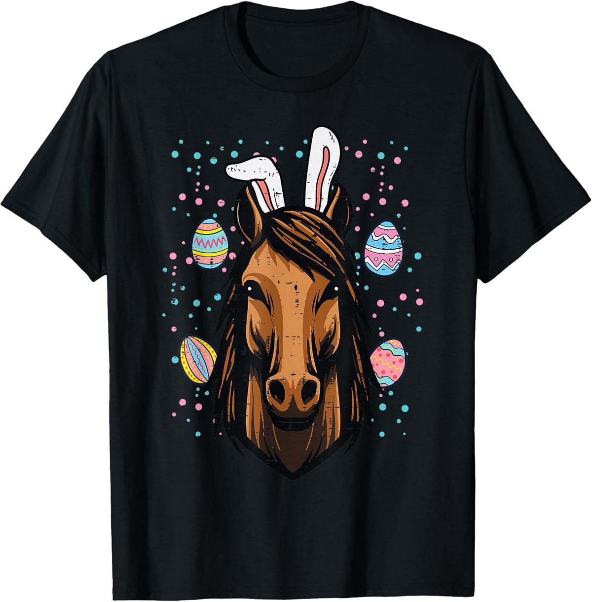 Easter Horse Bunny Ears Equestrian Farm Women Girls Kids Men Unisex