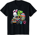 Kids Easter Bunny Dino On Monster Truck Egg Toddler Boys Kids Unisex