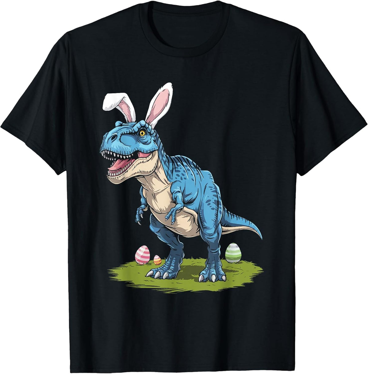 T-Rex with Bunny Ears Funny Easter Dinosaur Trex Boys Kids Unisex