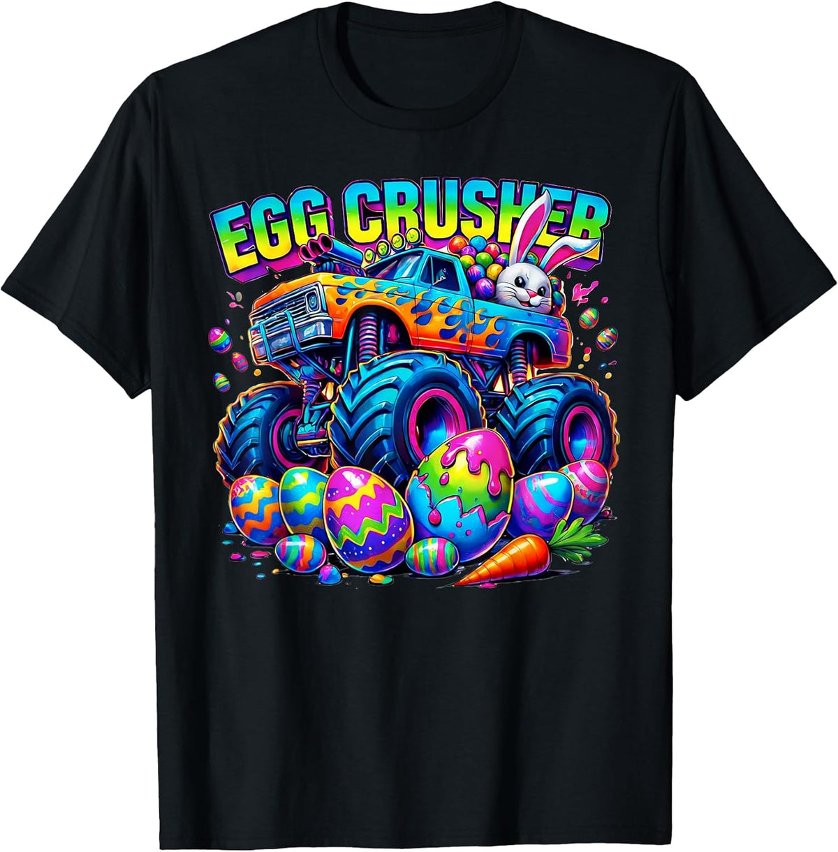 Egg Crusher Monster Truck Easter Bunny Boys Kids Toddler Unisex