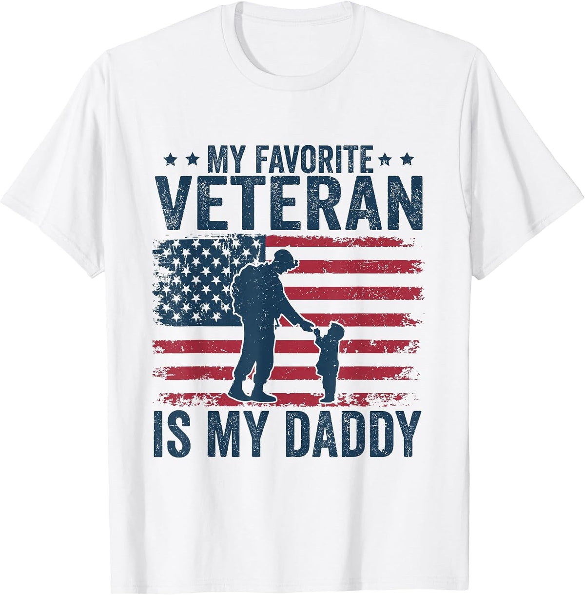 Father Veterans Day My Favorite Veteran is My Daddy for Kids T-Shirt