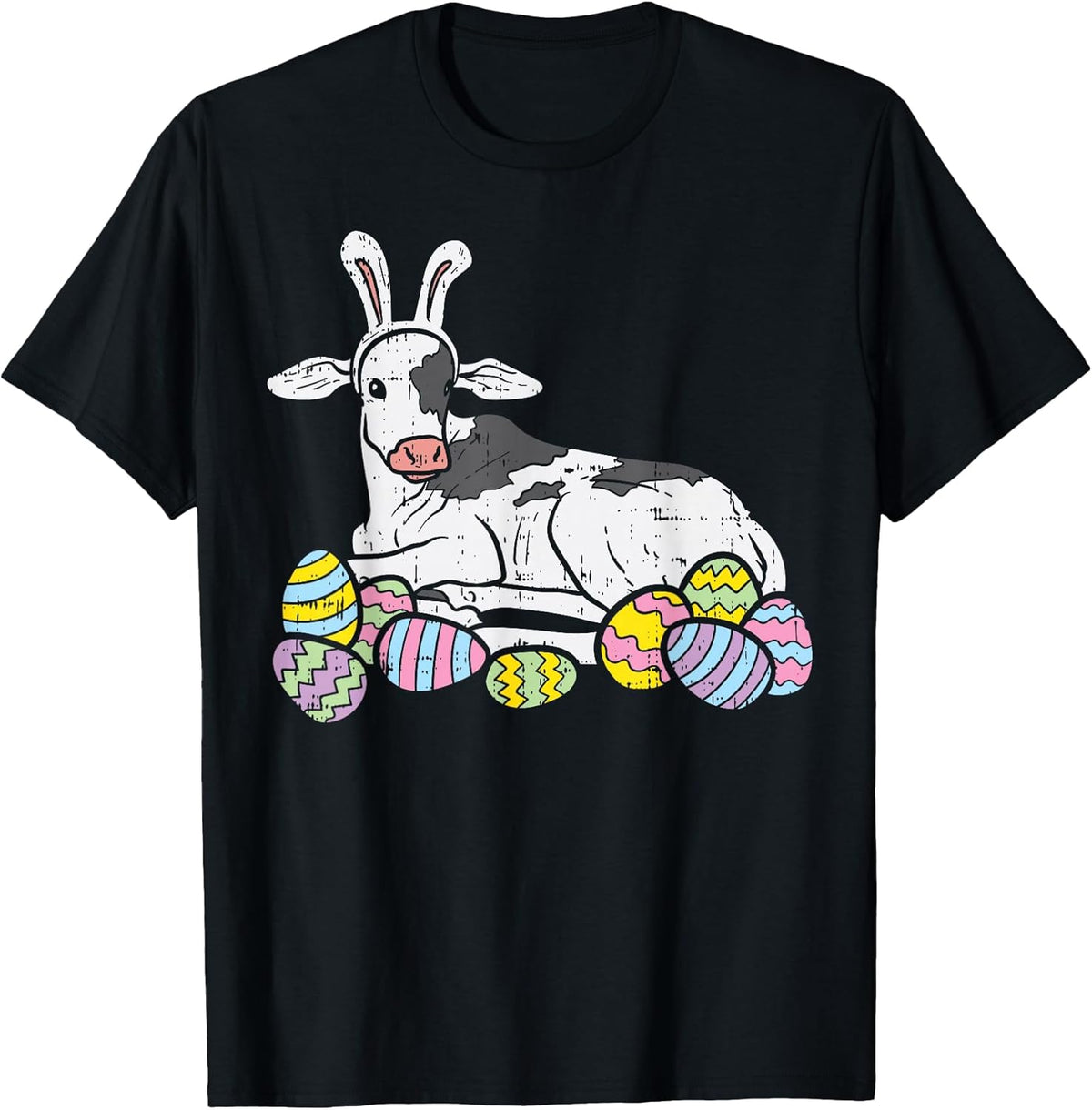 Cow Bunny Ears Eggs Funny Farming Easter Farmer Gift Unisex