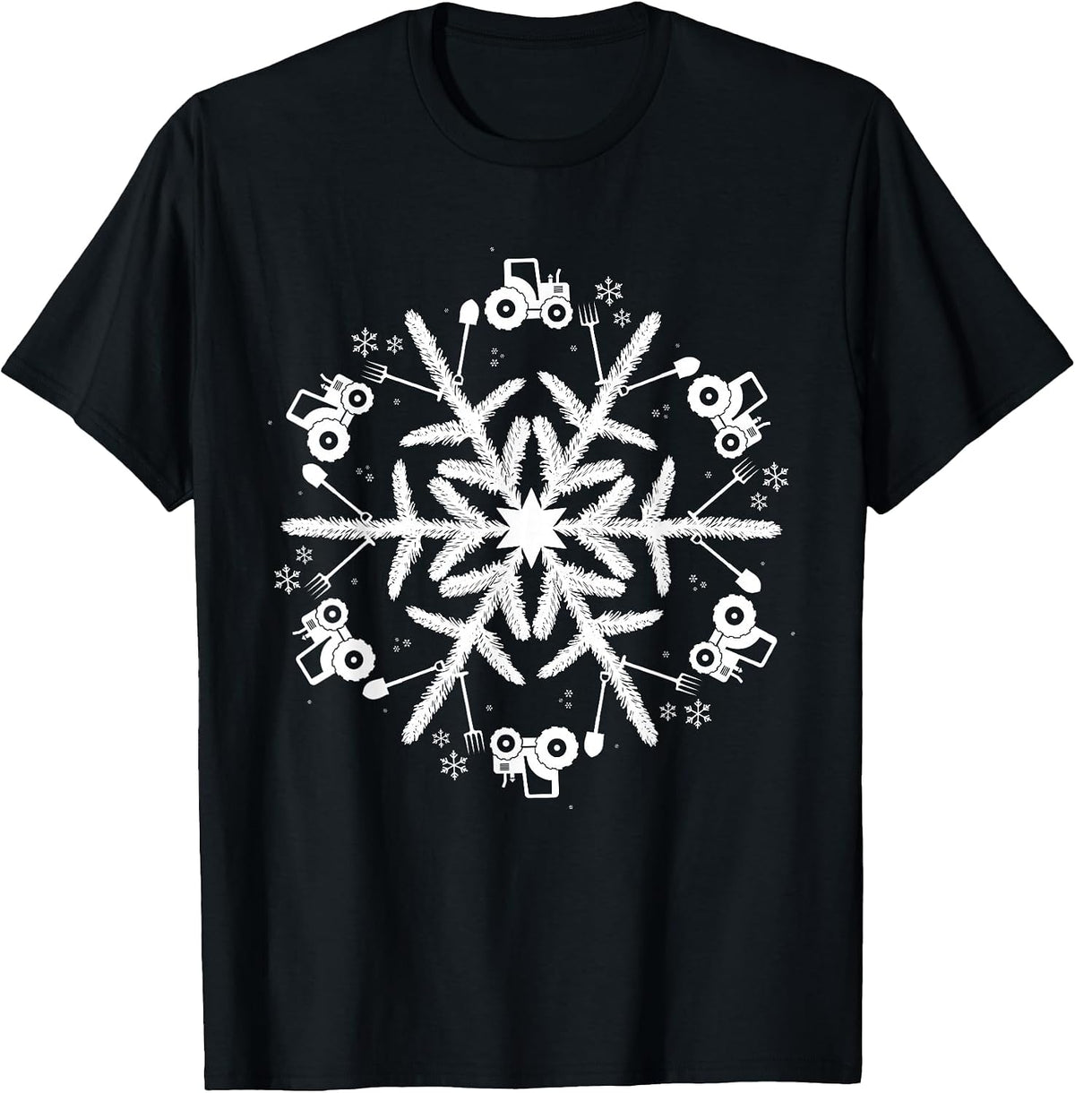 Snowflake Christmas Farmer T-Shirt
