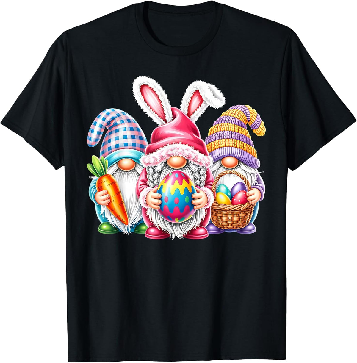Easter Cute Gnomes Bunny Ears Egg Hunt Women Girls Unisex