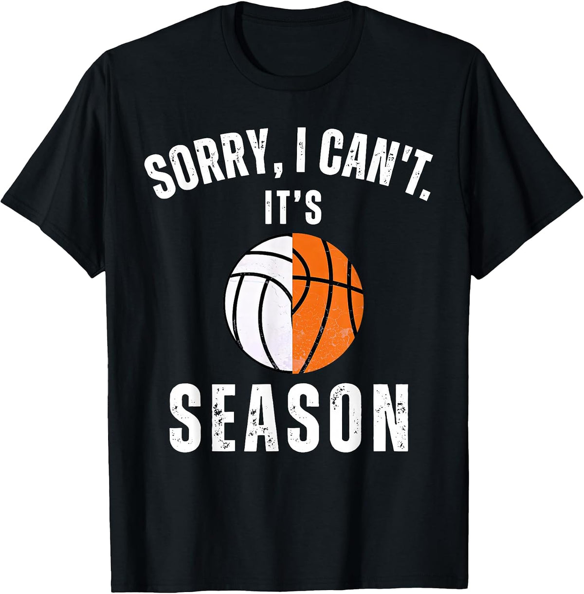 Mom Of Both Sorry I Can't It's Basketball Volleyball Season T-Shirt