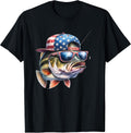 American Flag Fishing T-Shirt- Funny Fisherman Gift T-Shirt