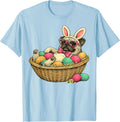 Pug Easter Bunny Ears and Basket Unisex