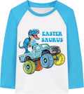 Boy Toddler Easter Day Shirt Bunny Train Long Sleeve Monster Truck Dinosaur Egg Hunt Tee Top Kids Clothes