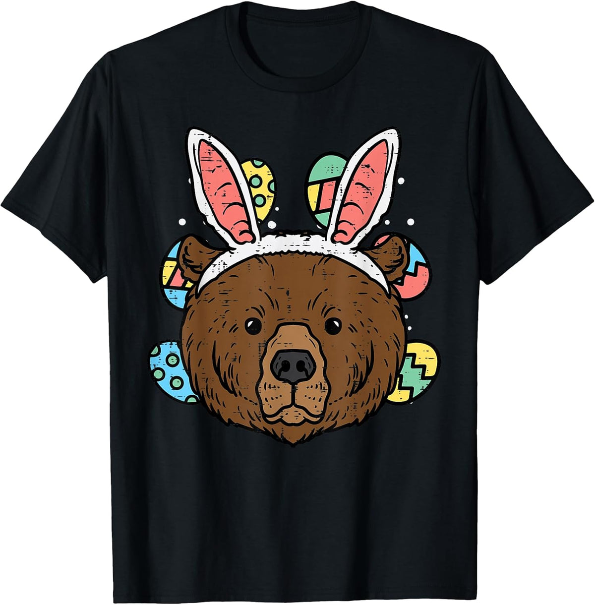 Easter Bear Face Bunny Ears Eggs Cute Animal Men Women Kids Unisex
