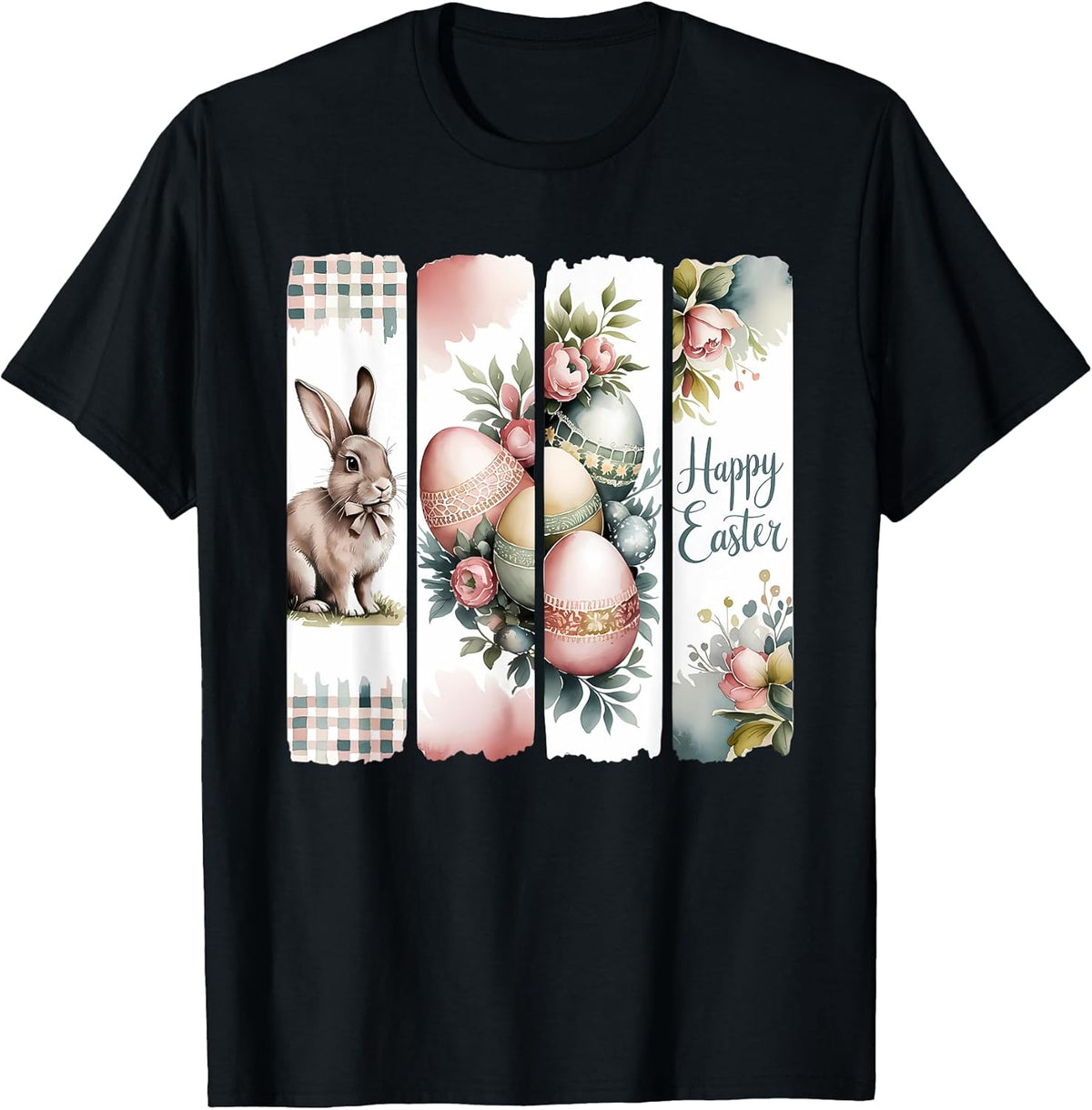 Easter Pastel Brush Stroke Art, Cute Bunny Spring Gift Unisex