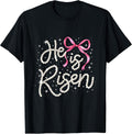 He is Risen Pearl Bow Sparkle Christian Easter Unisex