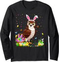 Owl Bird Easter Egg Hunt Bunny Ear Owl Happy Easter Long Sleeve Unisex