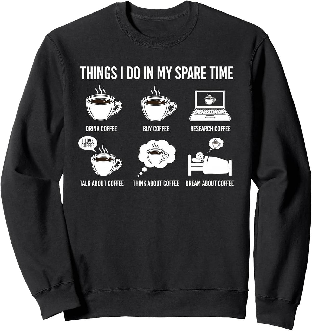 Funny Morning Coffee Brew Lover Caffeine Addict Barista Sweatshirt