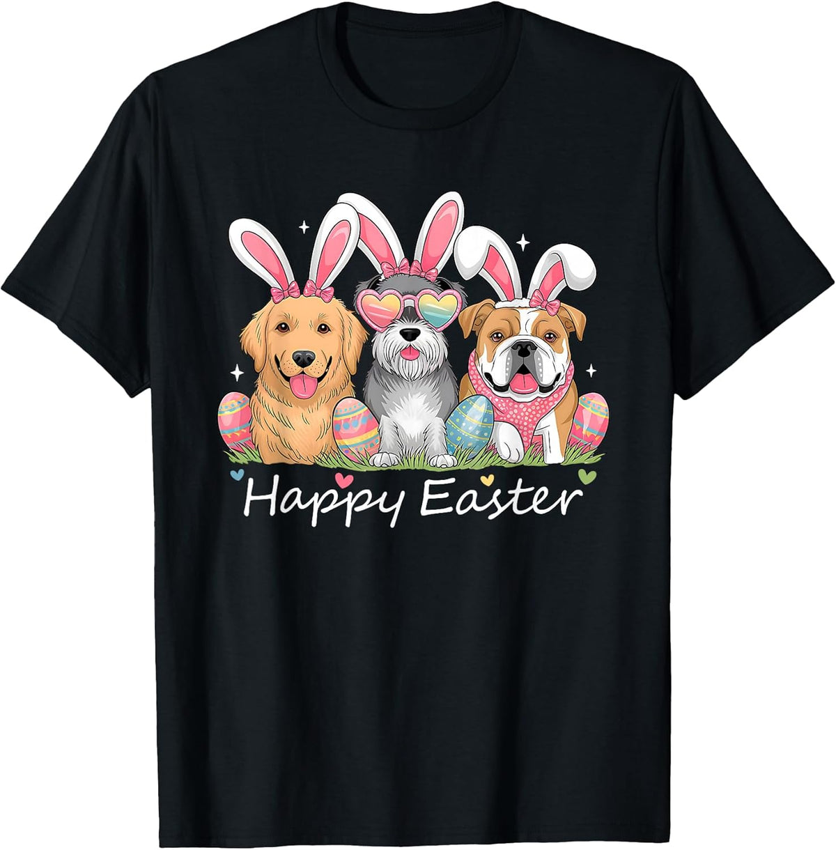 Cute Funny Easter Outfit Women Girls Kids Happy Easter Dogs Unisex