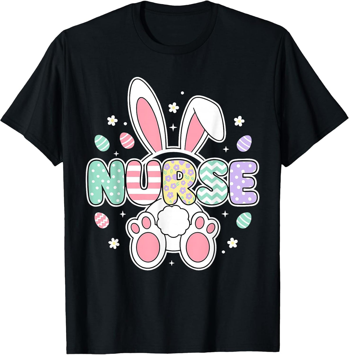 Cute Easter Nurse Shirts for Women, Spring RN Bunny Ears Unisex