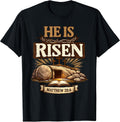 Cross He is Risen Jesus Religious Easter Christian Men Women Unisex