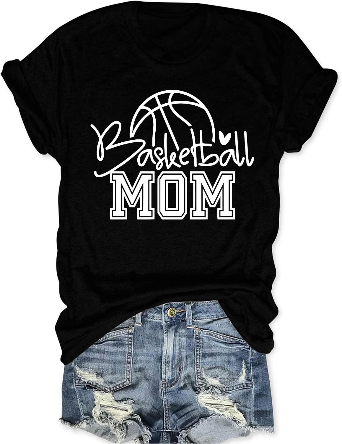Womens Basketball Mom Shirt Basketball Shirts Cute Graphic Mom Tees