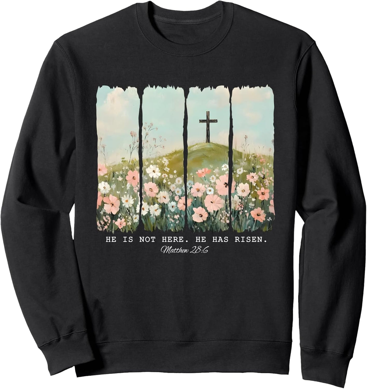 Women He Is Not Here, He Has Risen Christian Jesus Easter Unisex