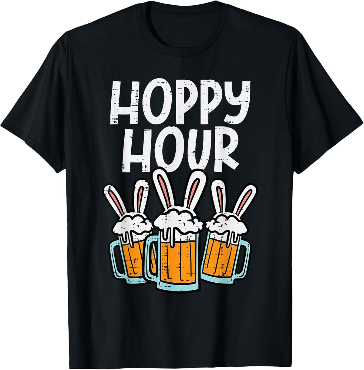 Hoppy Bunny Rabbit Ear Funny Happy Easter Day Men Women Unisex
