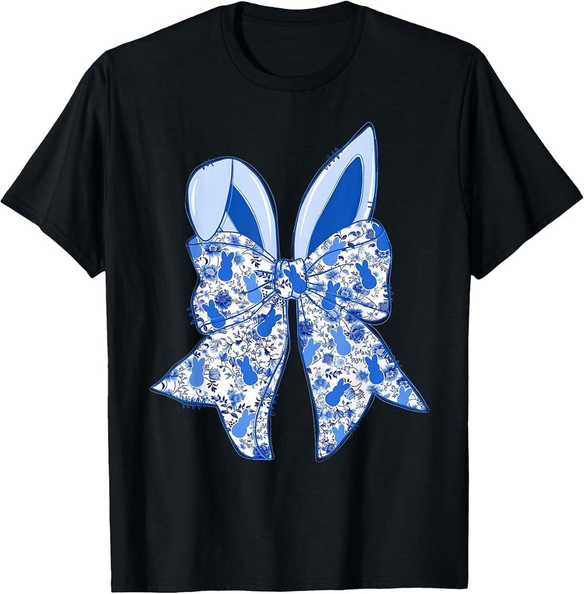 Chinoiserie Bunny Rabbit Vintage Blue And White Happy Easter Unisex