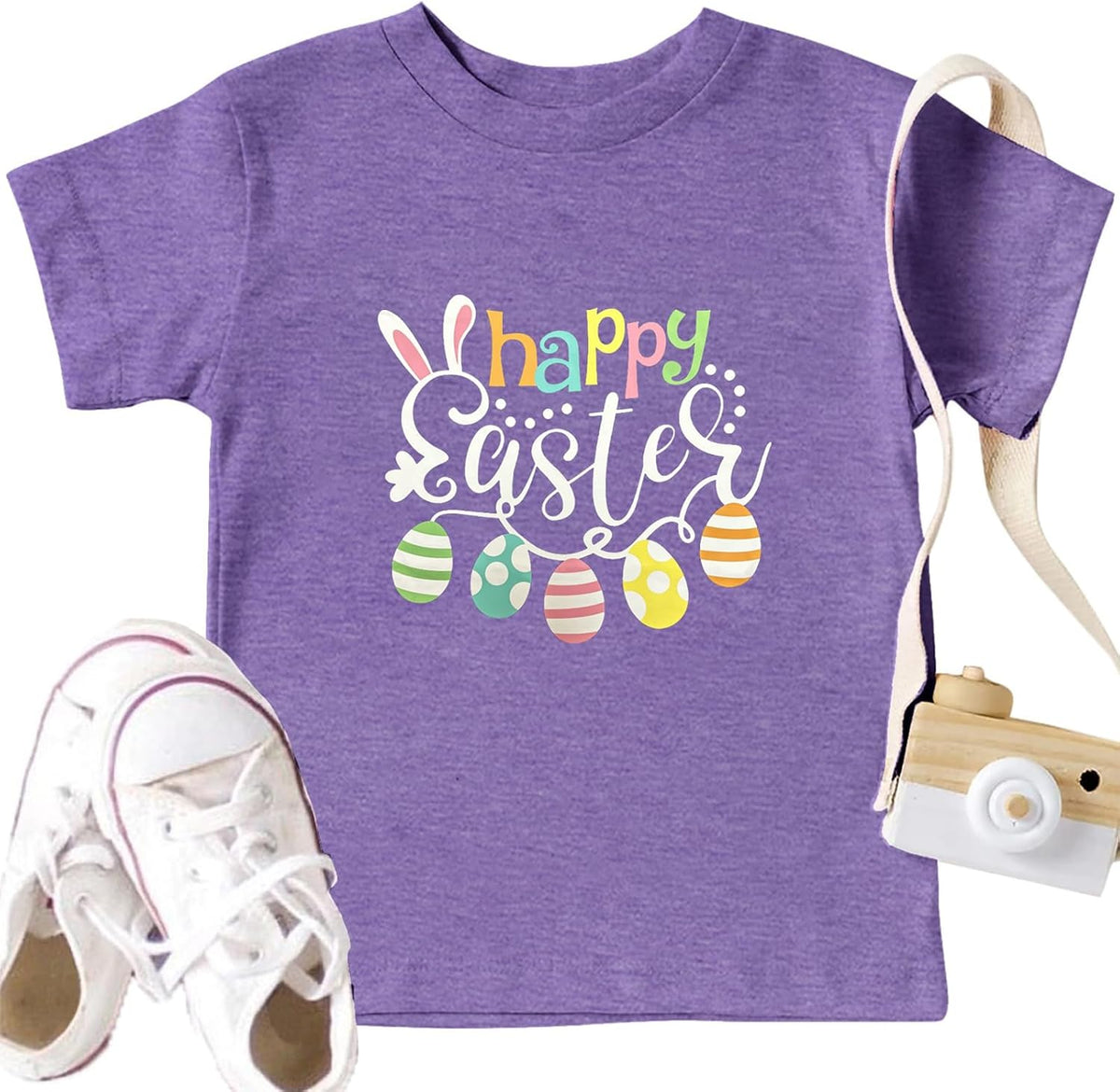Easter Shirts for Toddlers Boys Girls Cute Bunny Graphic Tee Kids Happy Easter Rabbit s Baby Short Sleeve Tops