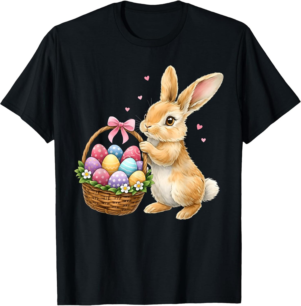 Happy Easter Bunny Eggs Basket Cute Rabbit Men Women Kids Unisex