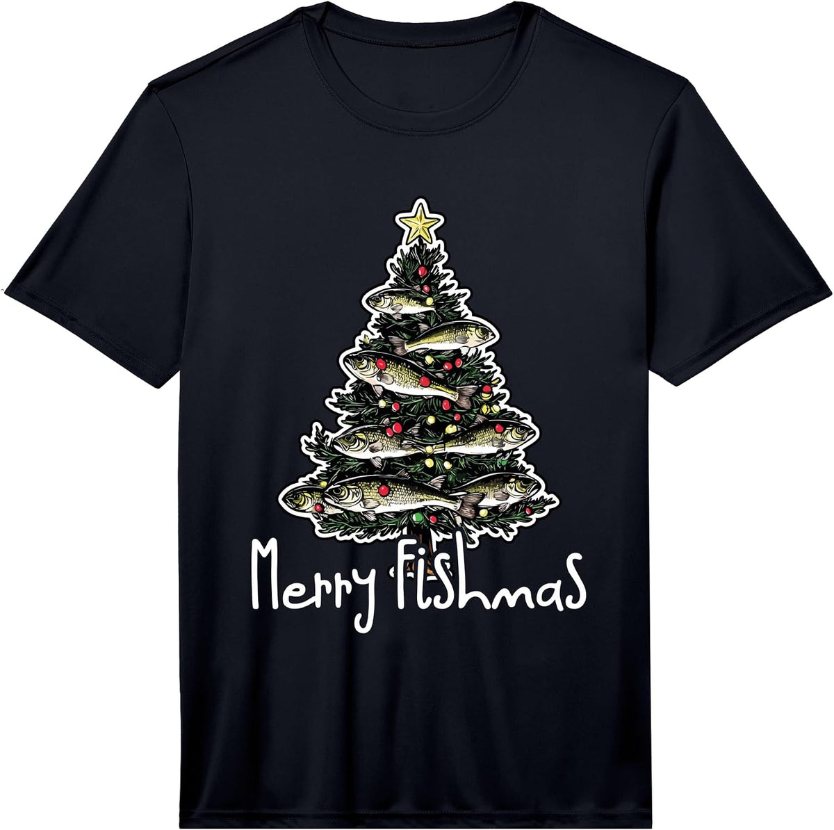 Funny Fishing Lover Christmas for Men Sport - Merry Fishmas Performance T-Shirt