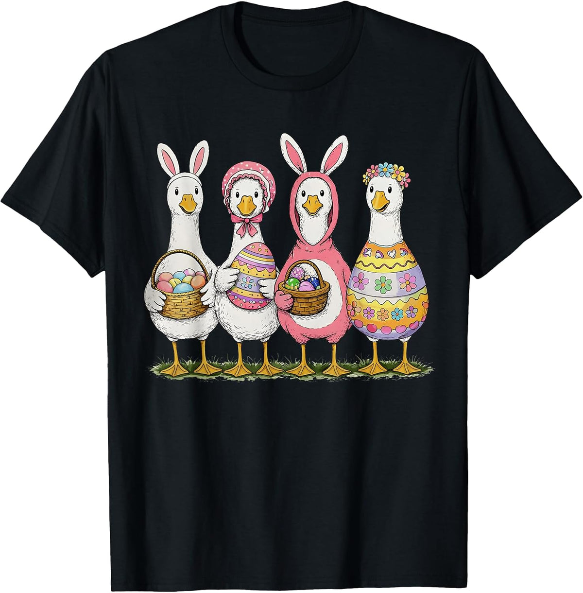 Happy Easter Bunny Goose Spring Holiday Women Girl Kids Unisex