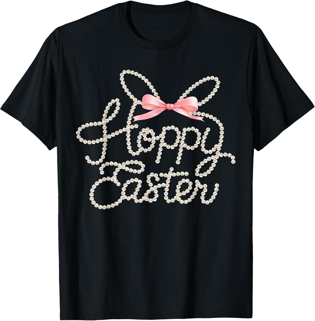 Retro Hoppy Easter Pearls Bunny Ears Girls Women Kid Unisex